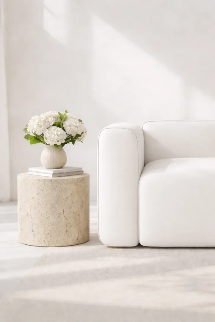 Minimalist-living-room-with-white-sofa